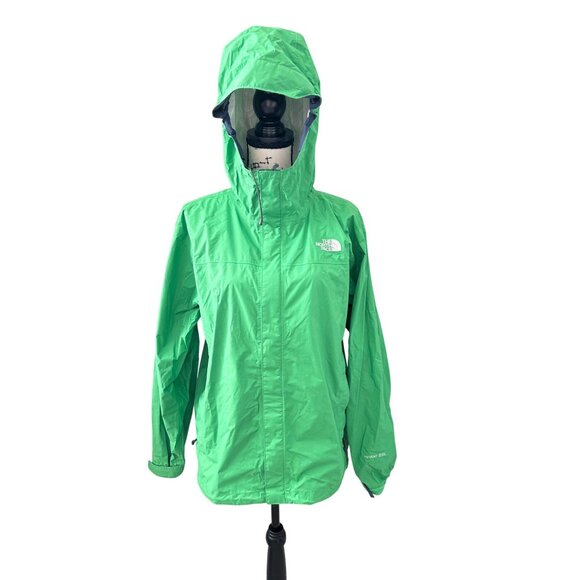 The North Face Hyvent 2.5L Women M Green Windbreaker Rain Coat Waterproof - Picture 1 of 7